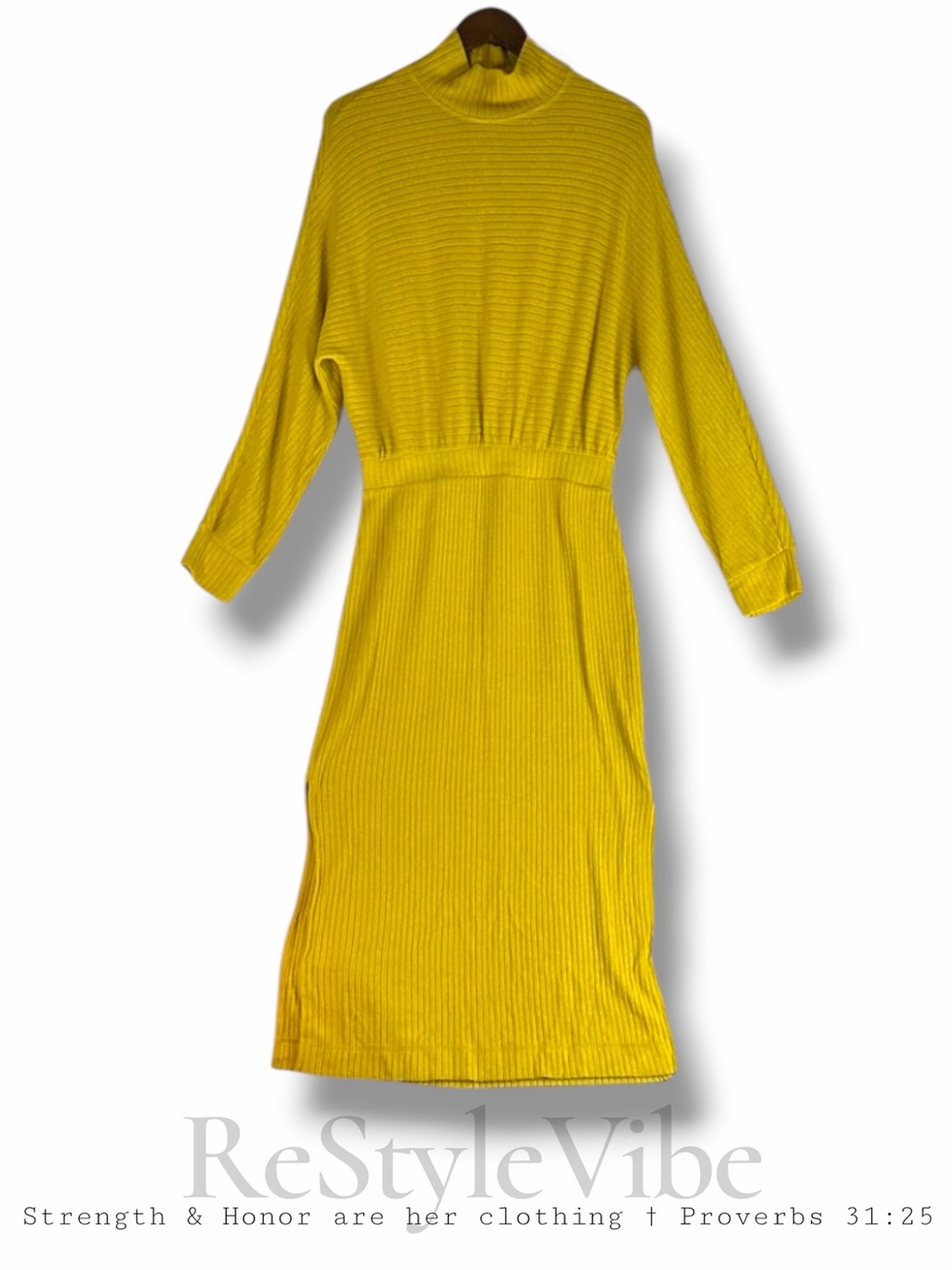 ANTHROPOLOGIE SATURDAY SUNDAY Size S Dress Midi Maxi Sweater Ribbed Knit Maria